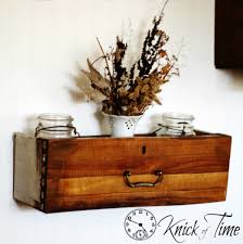 Repurposed Drawers Into Wall Shelves