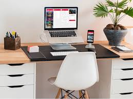 Perfect desk size for my guest room! 10 Best Desk Setup Of 2017 For Designers Inspire Design Desk Setup Iphone Mockup Psd Desk