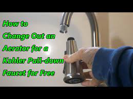 kohler pull down kitchen faucet aerator