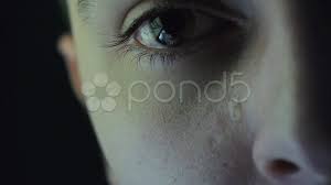 sad boy crying with tears stock video