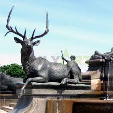 Bronze Deer Statue Art Sculpture