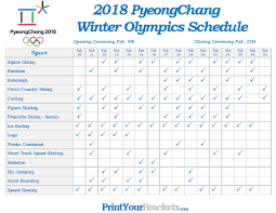 The first olympics took place in the sixth century in order to build diplomacy across the greek world. Printable Winter Olympic Schedule 2018 Pyeongchang Games Winter Olympics Olympics Schedule Homeschool Olympics
