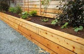 Raised Garden Bed Against A Fence