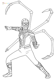 Coloring spiderman can be a little tough because there are a lot of intricacies in his appearance. Iron Spiderman Coloring Pages New Pictures Free Printable