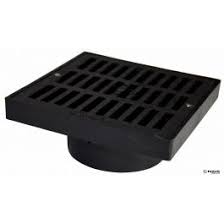 square grate and pipe adapter black