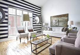 the black and white striped wall