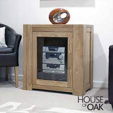 Pandora Solid Oak Hi Fi Cabinet House