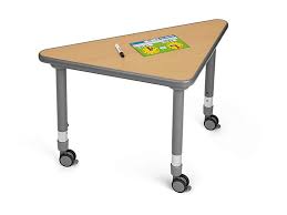 Dimensions:w29.92 x d29.92 x h29.92inch. Flex Space Mobile Triangular Student Desk At Lakeshore Learning