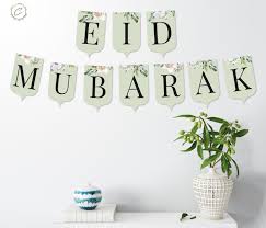 eid mubarak banner instant printable