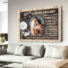personalized 27th anniversary gift 27