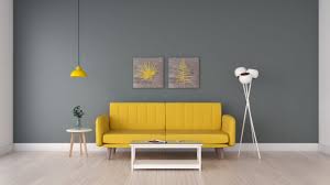 wall paint color for yellow couch