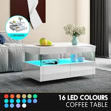 White Coffee Table Rectangle Modern