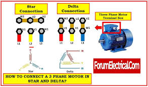how to connect a 3 phase motor in star