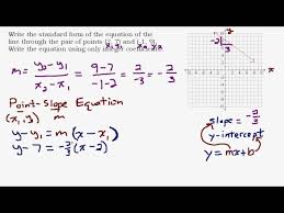 Standard Form Equation Of A Line