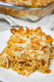Casseroles are a dish in which you can see southern ingenuity at its best, and the eighties had no shortage of transform the traditional pasta meal into a casserole by adding alfredo sauce and cream of mushroom soup. French Onion Chicken Casserole This Is Not Diet Food