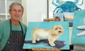 Bush designs and purchase them as wall art, home decor, phone cases, tote bags, and more! Jeb Bush Says George W Is Painting Pet Dogs With A Vengeance Daily Mail Online