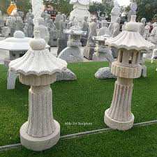 Large Japanese Natural Stone Lanterns
