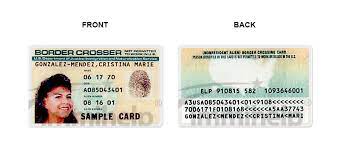 Customs notices and changes for importers and exporters, open ports of entry. Sample Border Crossing Card For The U S A