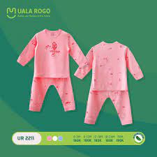 UR2211.1 - Bộ quần áo dài tay sơ sinh vải sợi sen Uala Rogo - Màu hồng | Quần  Áo Trẻ Em Uala & Rogo