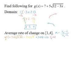 Finding Domain And The Average Rate Of