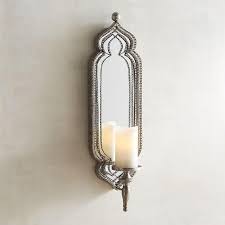 Silver Metal Lace Candle Holder Wall Sconce