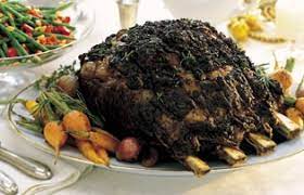 This is the roast beef of your dreams; Christmas Prime Rib Dinner Menu And Recipes Whats Cooking America
