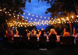 outdoor fairy lights outdoor party