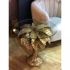 Palm Tree Side Table Living Room From