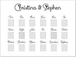 Custom Design Engraved Alphabetical Seating Chart Or