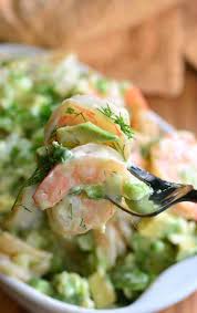 Frozen shrimp are available in most major grocery stores, and as a result you can enjoy the taste anytime as a main dish or a light snack. The Best Avocado Cold Shrimp Salad From Willcookforsmiles Com Shrimp Avocado Salad Shrimp Salad Seafood Recipes