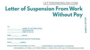 suspension without pay letter