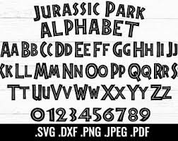 Jurassic world is a 2015 american science fiction adventure film directed by colin trevorrow. Jurassic Park Font Etsy