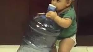 Image result for drinking from a 5 gal jug