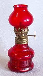 Ruby Red Flash Miniature Oil Lamp Oil