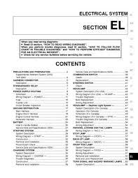 Variety of 2000 nissan frontier wiring diagram. 2000 Nissan Frontier Electrical System Section El Pdf Manual 232 Pages