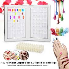 160 Nail Display Book Nail Color Chart W 240 Nail Tip For