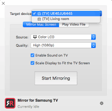 screen mirror mac or macbook to samsung