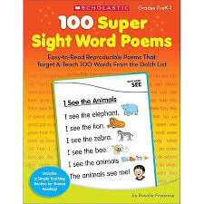 Books Sight Word Poems Activities Sight Word
