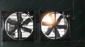 close up of big industrial exhaust fan