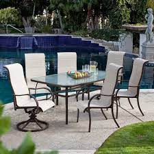 The table's umbrella hole fits most standard outdoor umbrellas, allowing you to add shade to your dining on a hot summer day. 72 X 42 Inch Rectangle Patio Dining Table Glass Top Umbrella Hole Patio Dining Table Outdoor Patio Dining Table Patio Dining Set