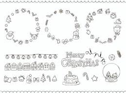 hand drawn touch christmas frame black