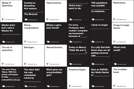complaint cards against humanity