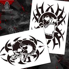 Us 9 05 22 Off Colopaint Airbrush Templates Stencil Bps 008 Skull Airbrushes Painting Stencil Templates In Tattoo Stencils From Beauty Health On
