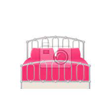 Bed Vector Double Wooden Bed In Flat