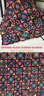 Stained Glass Flower Blanket Free