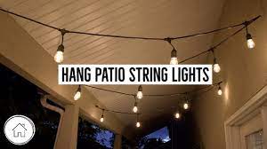 How to hang patio string lights - YouTube
