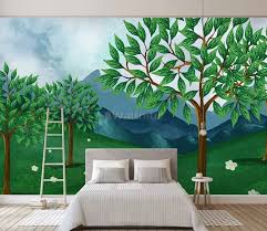 cartoon forest wallpaper mural