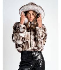 Cropped Blue Fox Fur Jacket Fursource Com