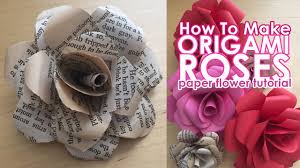 paper flower rose with book pages