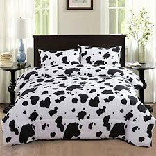 Black White Cow Print Comforter Sets